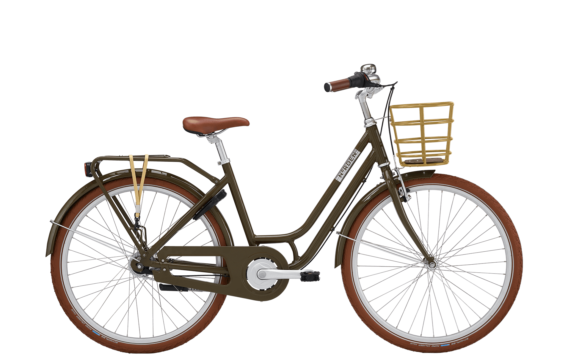 RETRO PIGECYKEL 26″ I OLIVEN GRØN - CLARA